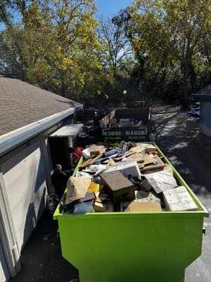 Large loaded container during a difficult MC cleanout project
